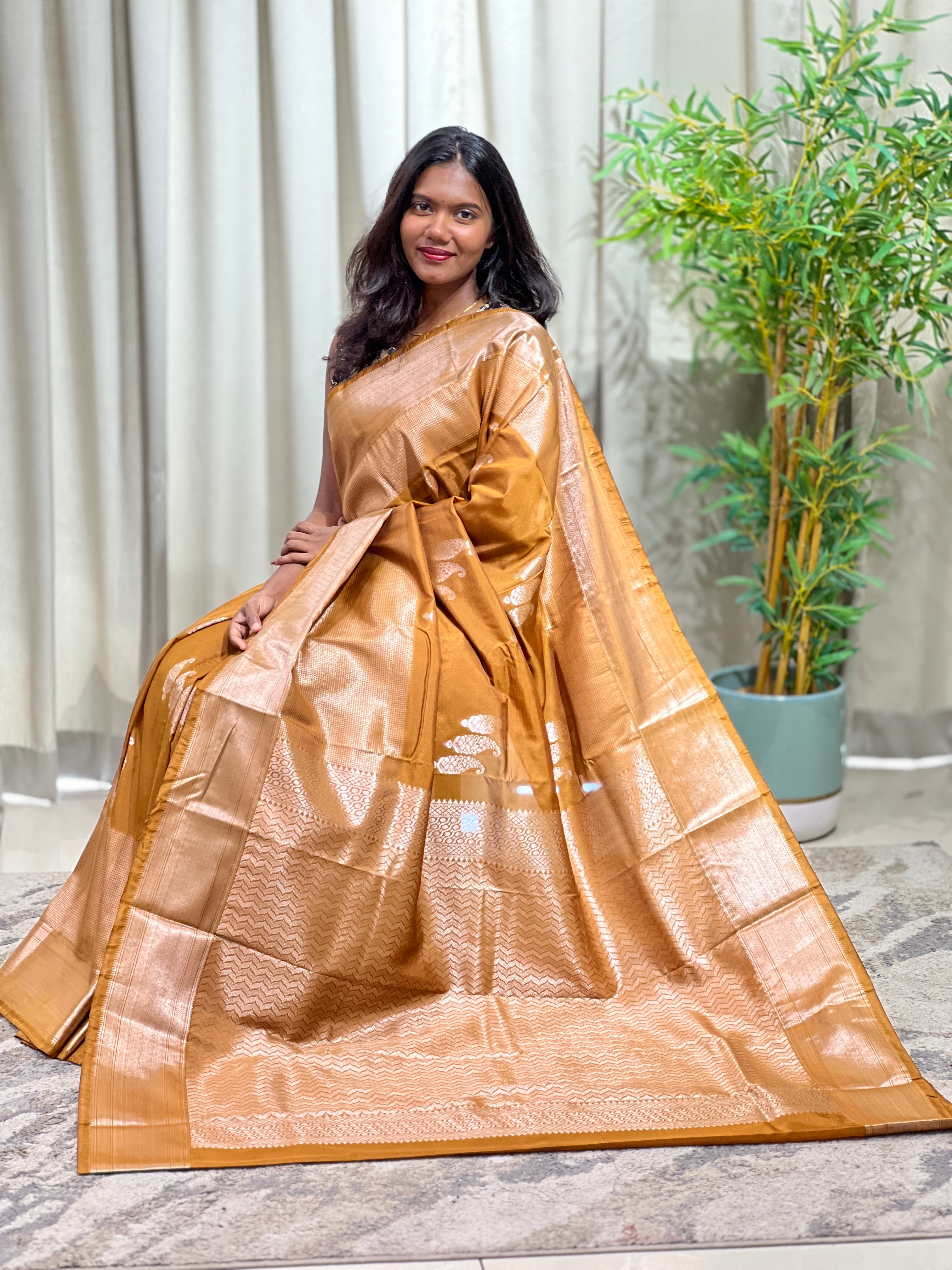 Paisley Pattern Soft Silk Saree | RVS328