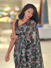 Floral Embroidery Detailed Silky Kota Saree | NHH476
