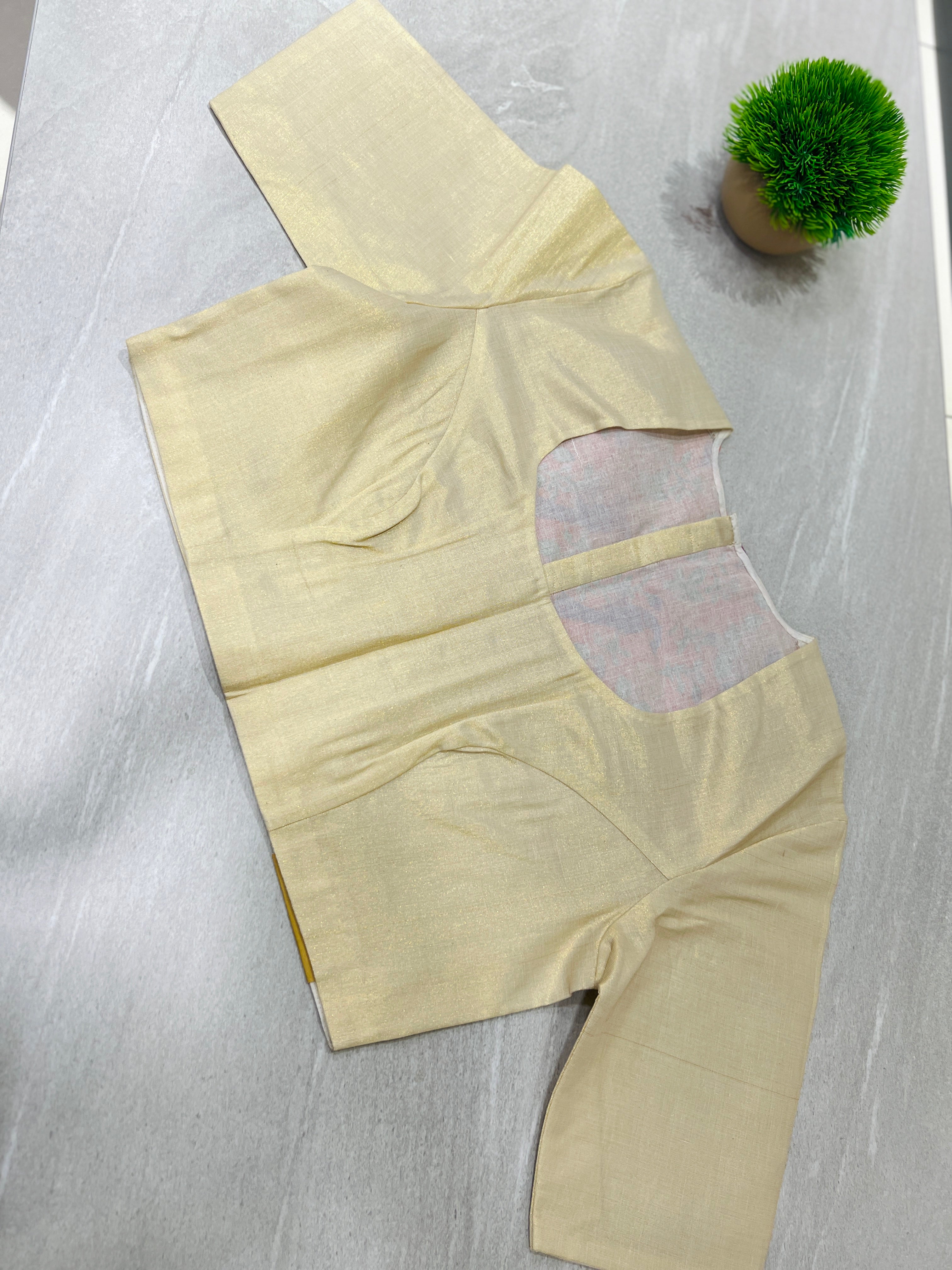 Semi Tussar Ready Made Blouse | DNB178
