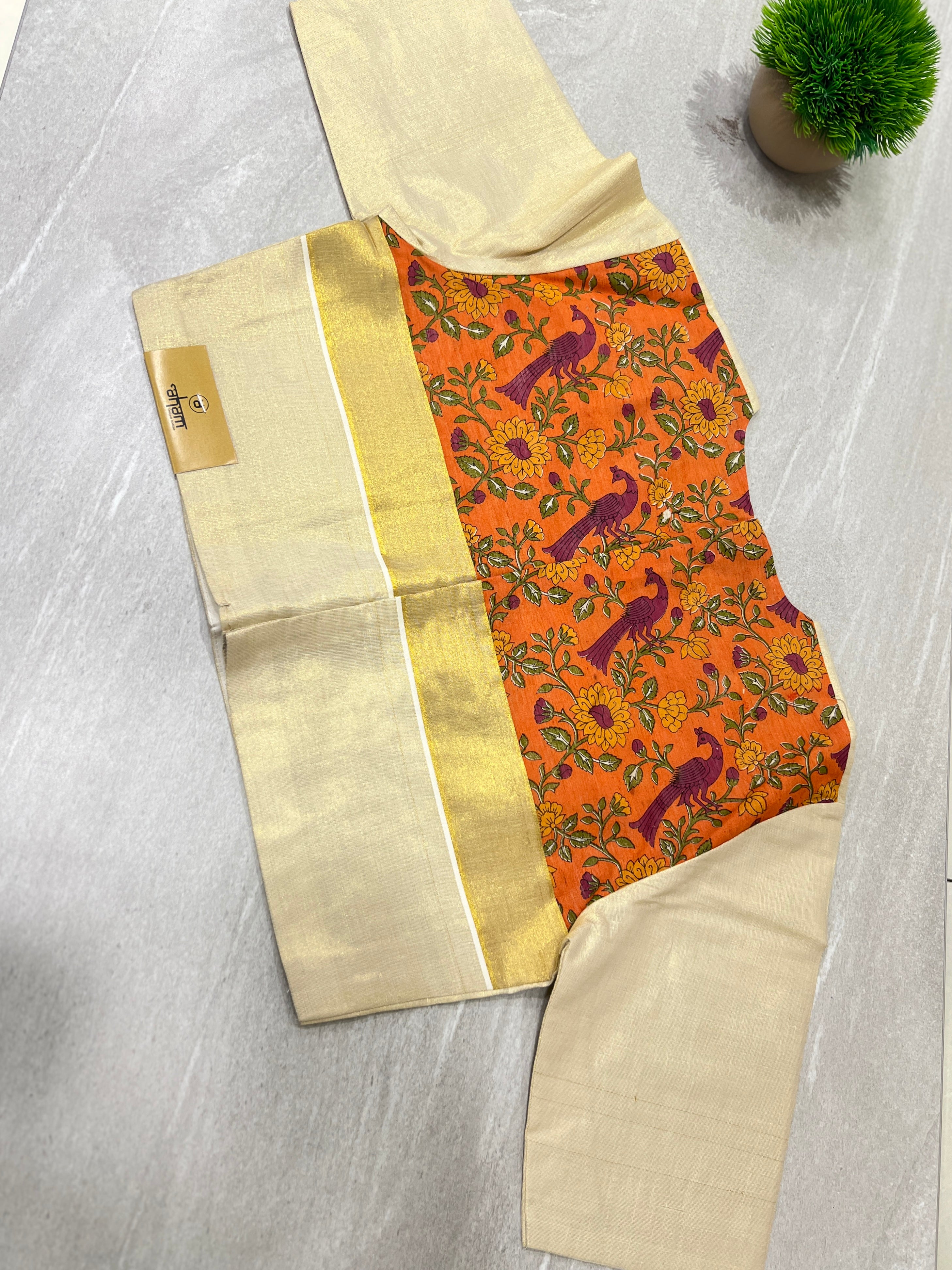 Semi Tussar Ready Made Blouse | DNB178
