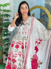 Floral Print With Embroidery Detailed Cotton Kurta Set | FW284