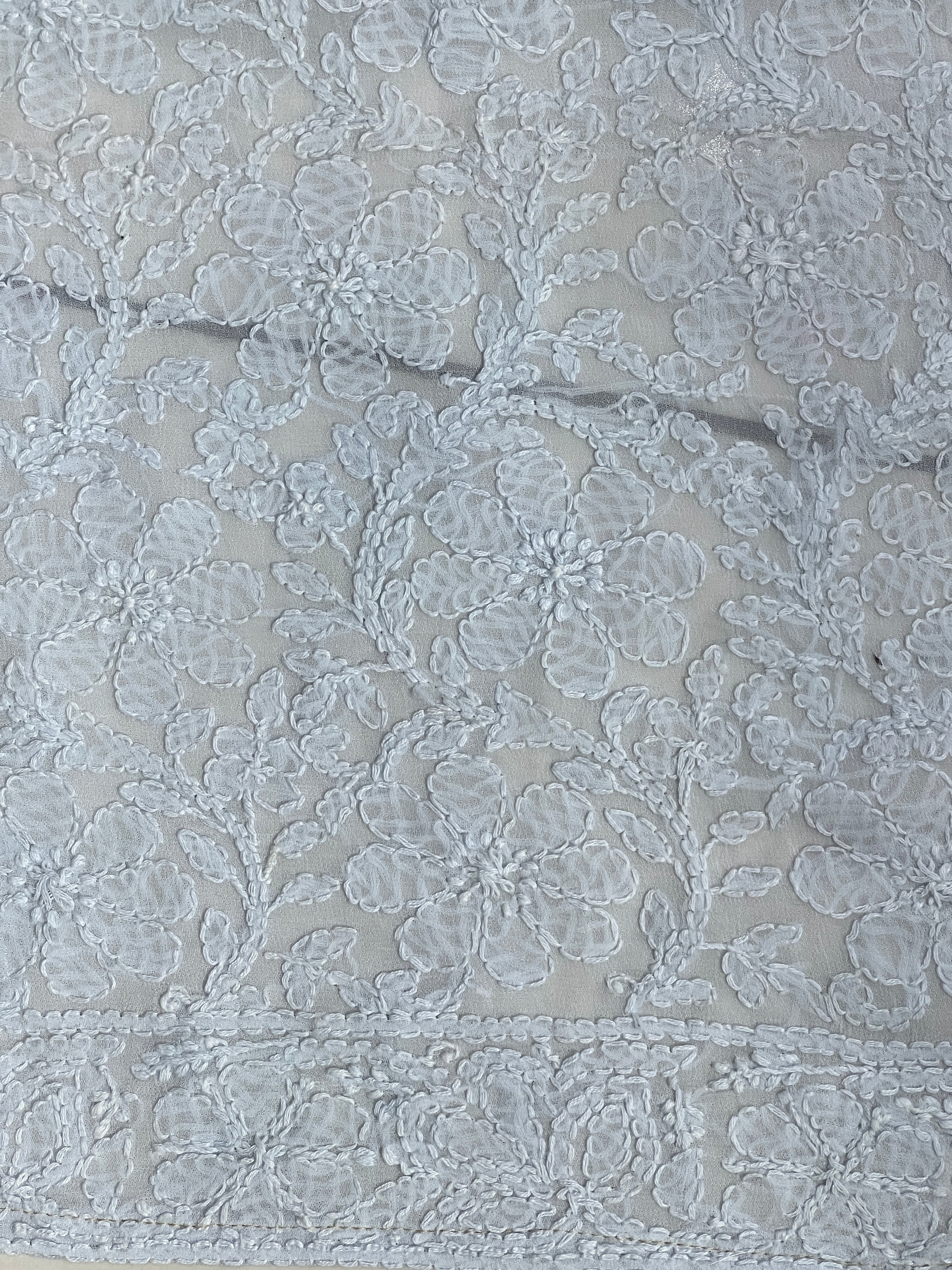 Machine Embroidery Detailed Check Kota Saree | RGD1027