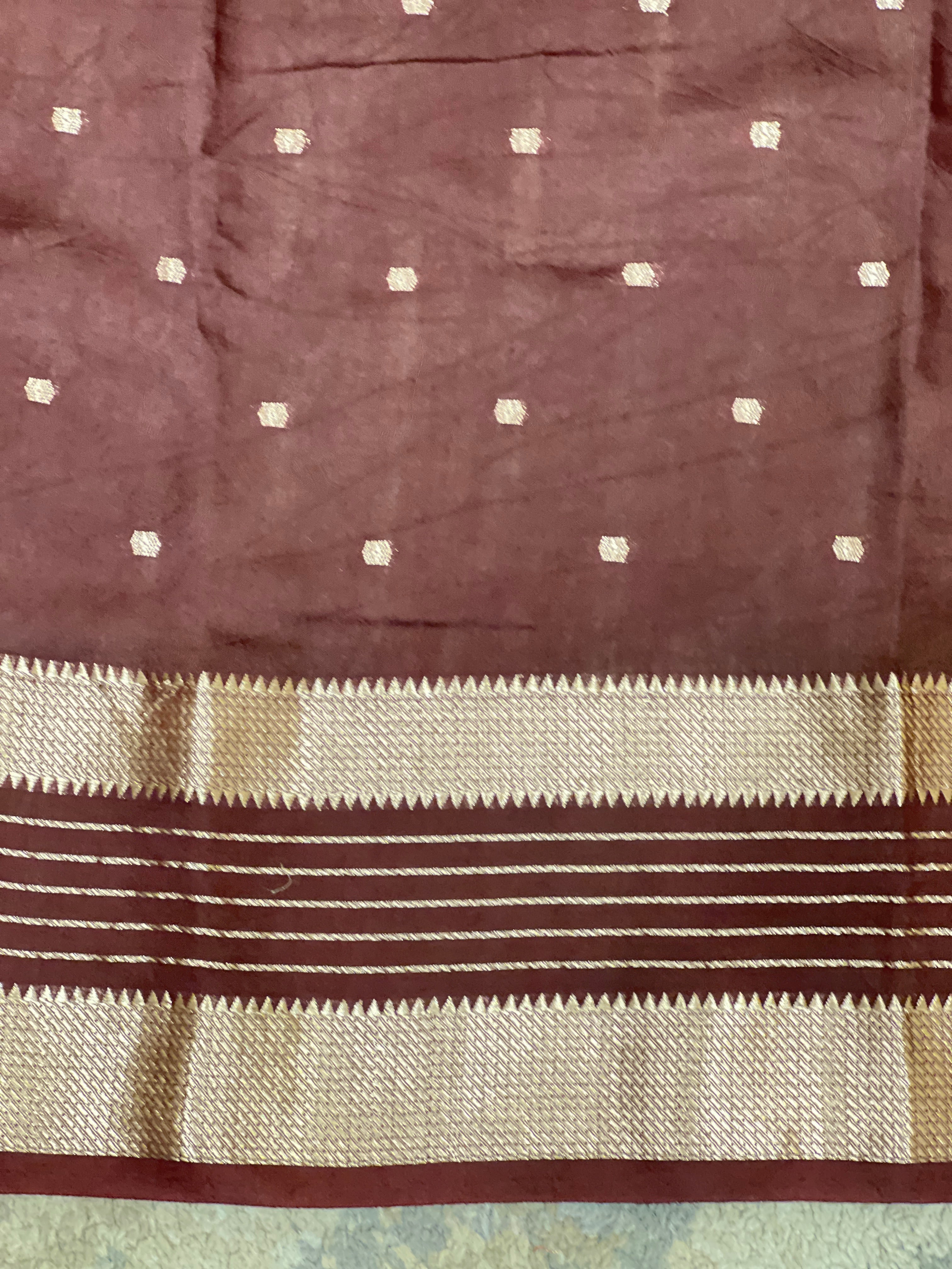 Rettapet Border Pattern Semi Chanderi Saree | YNG1649