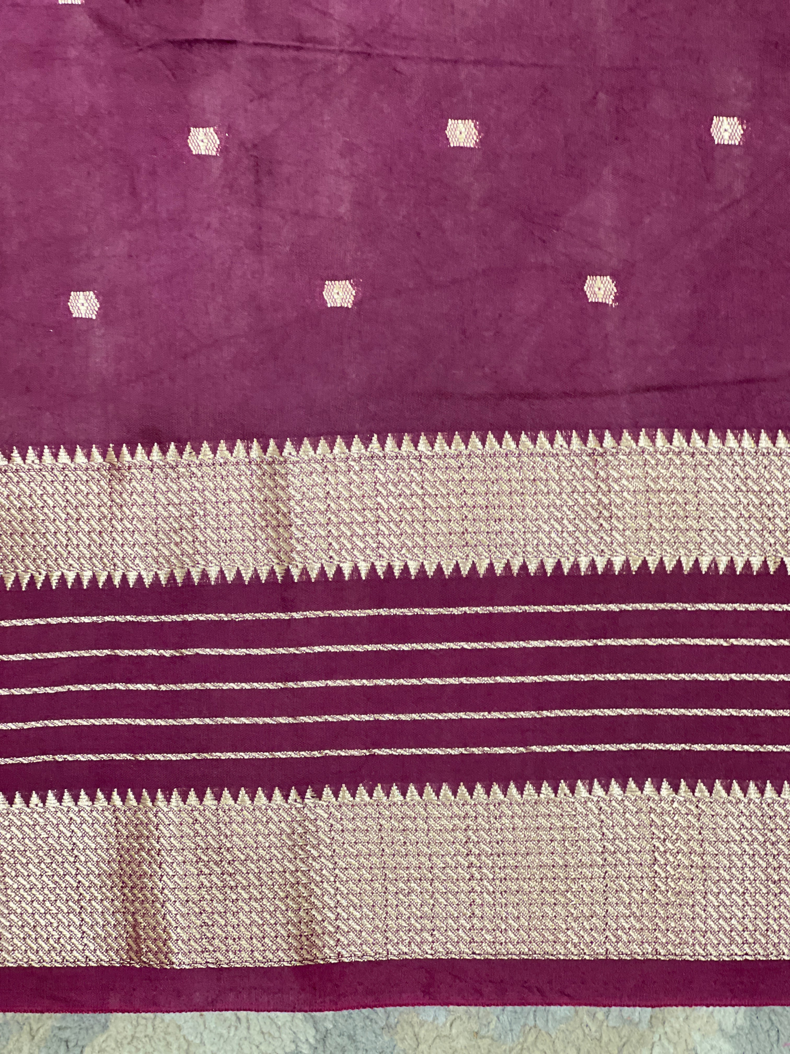 Rettapet Border Pattern Semi Chanderi Saree | YNG1509