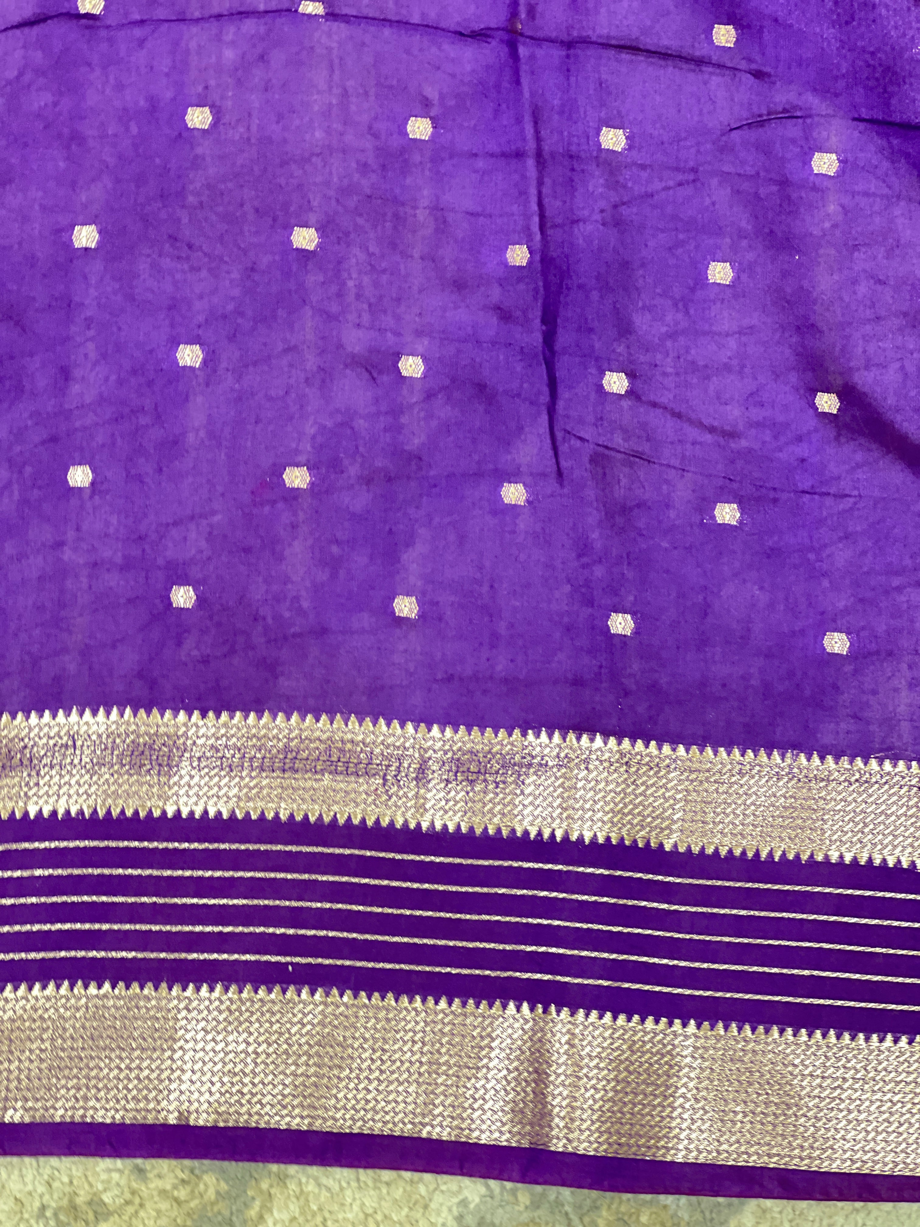 Rettapet Border Pattern Semi Chanderi Saree | YNG1506