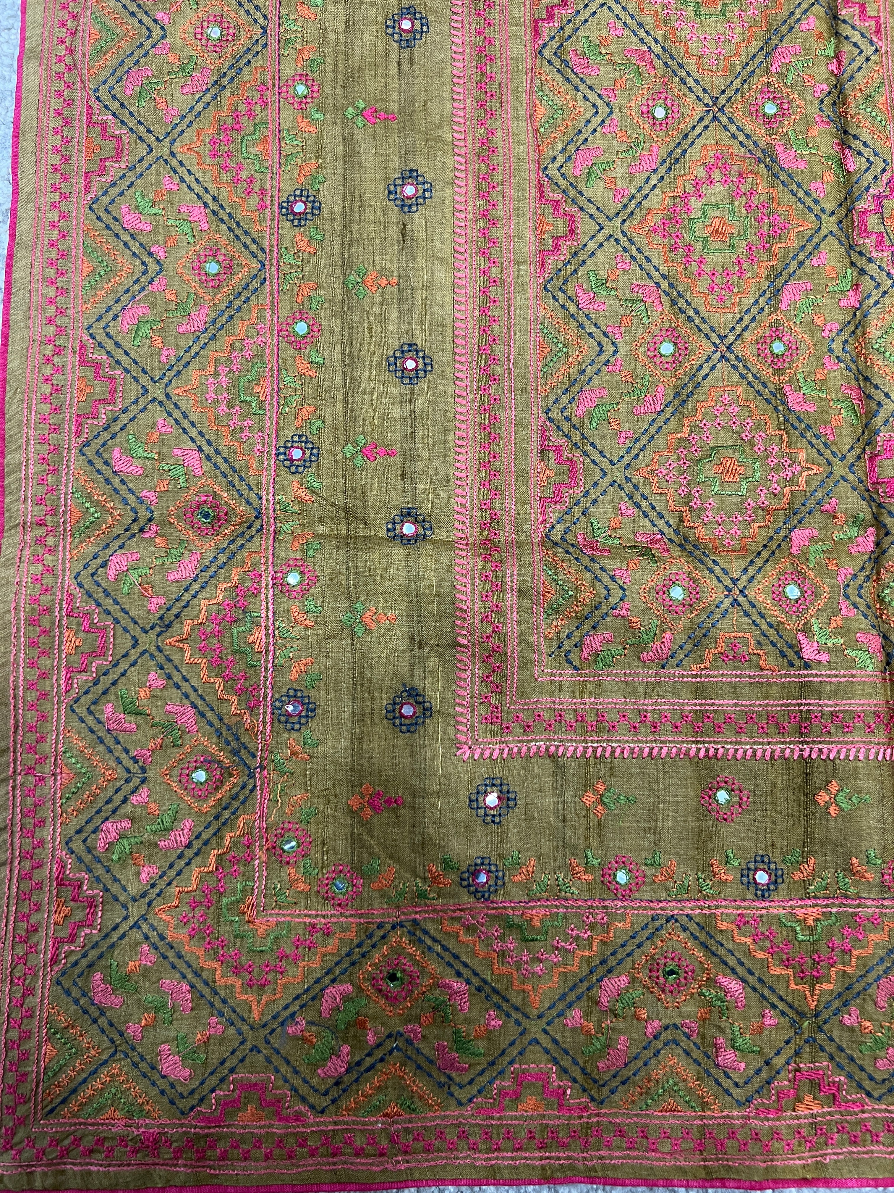 Machine Embroidered Desi Tussar Saree | RGD367