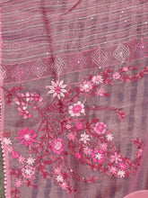 Floral Embroidered Tissue Organza Saree | BLD544