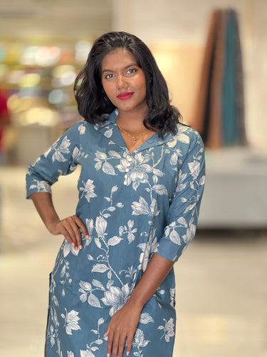 Digital Printed Cotton Kurta Top & Bottom | MSN103
