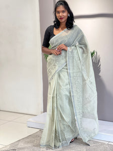 Point Embroidered Supernet Kota Saree | VNC157