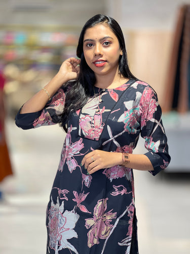 Printed Slub Chanderi Kurta Top & Bottom | MSN108