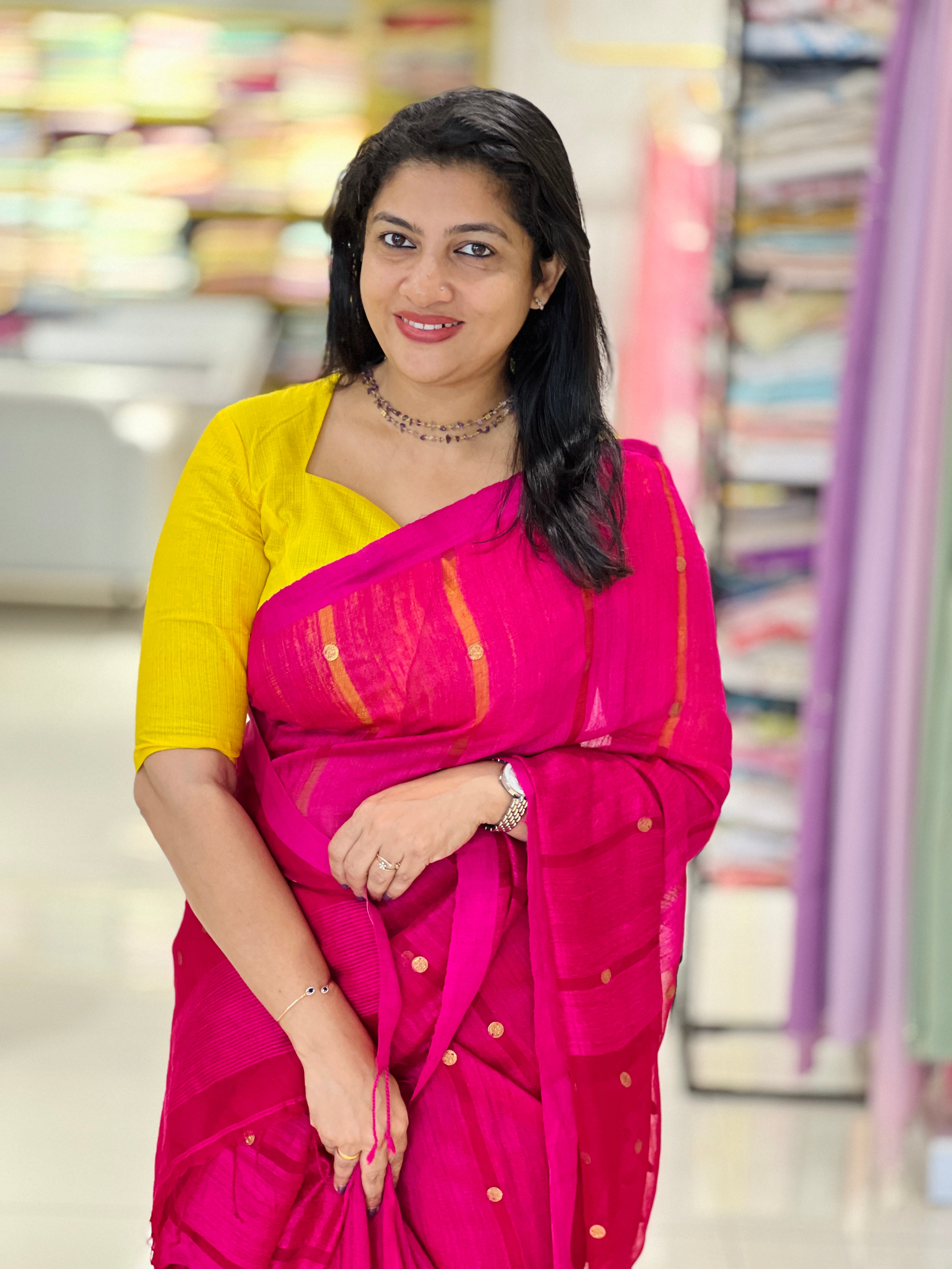 Coin Weaved Pure Tussar  Matka Silk Saree |RGD1057