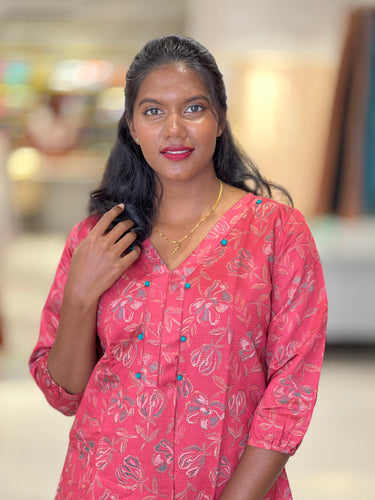 Digital Printed Chanderi Finish Kurta Top & Bottom | MSN104