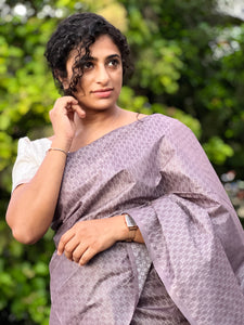 Kantha Weaving Style Bhagalpuri Linen Saree | DLS203