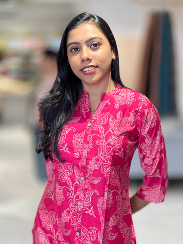 Floral Printed Rayon Kurta Top & Bottom | MSN107
