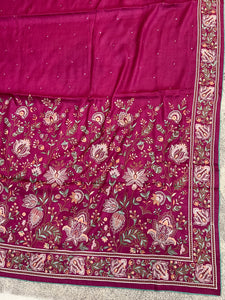 Machine Embroidered Soft Tussar Saree | RGD380