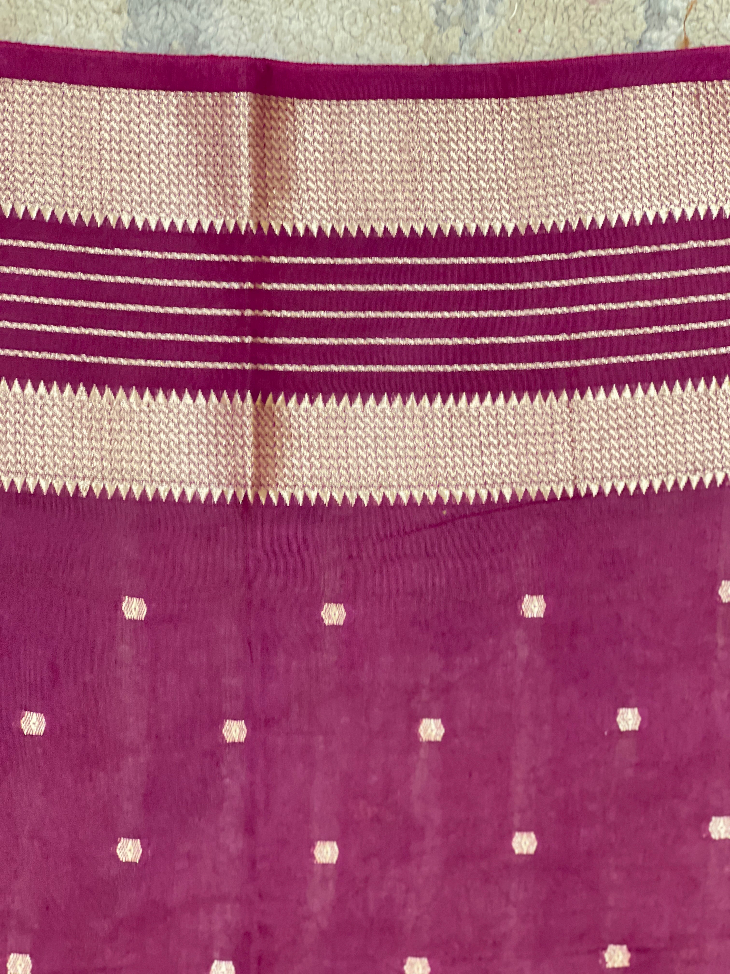 Rettapet Border Pattern Semi Chanderi Saree | YNG1511