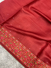 Machine Embroidered Soft Tussar Saree | RGD472