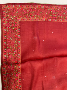 Machine Embroidered Soft Tussar Saree | RGD472