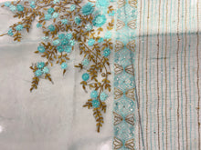 Hand Embroidered Tissue Organza Saree | BLD538