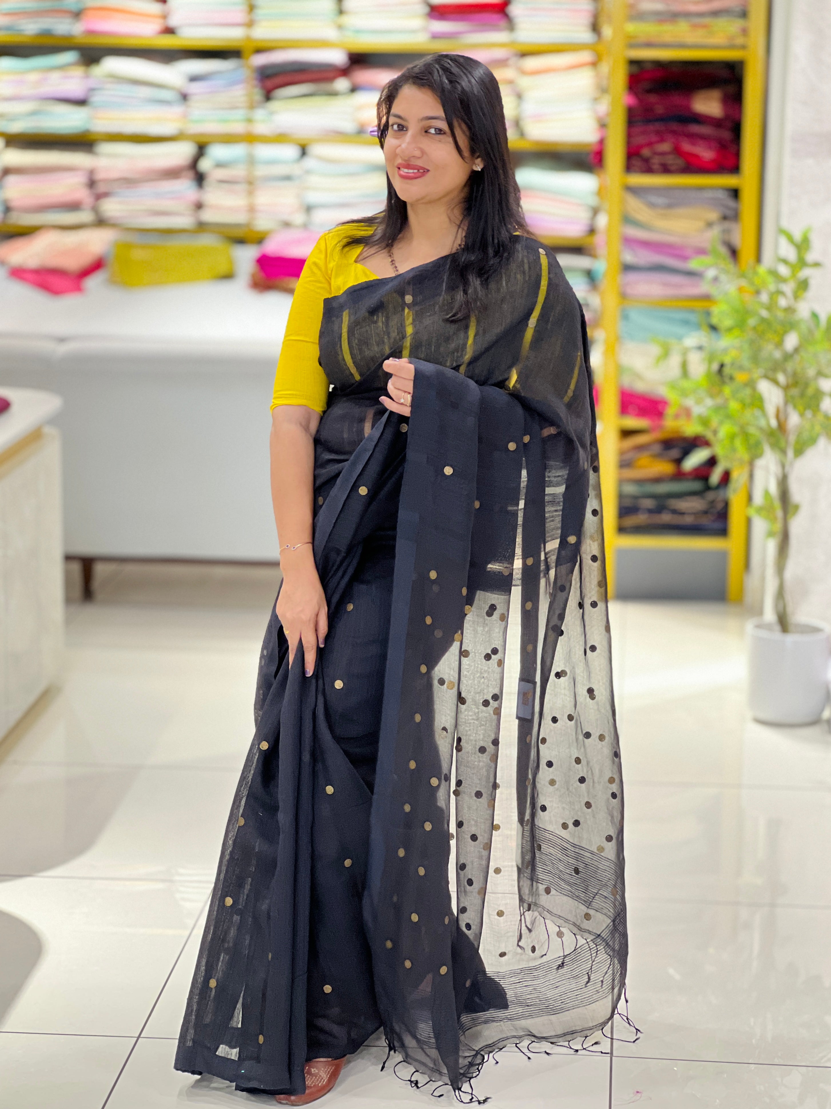 Coin Weaved Pure Tussar Matka Silk Saree | RGD1061