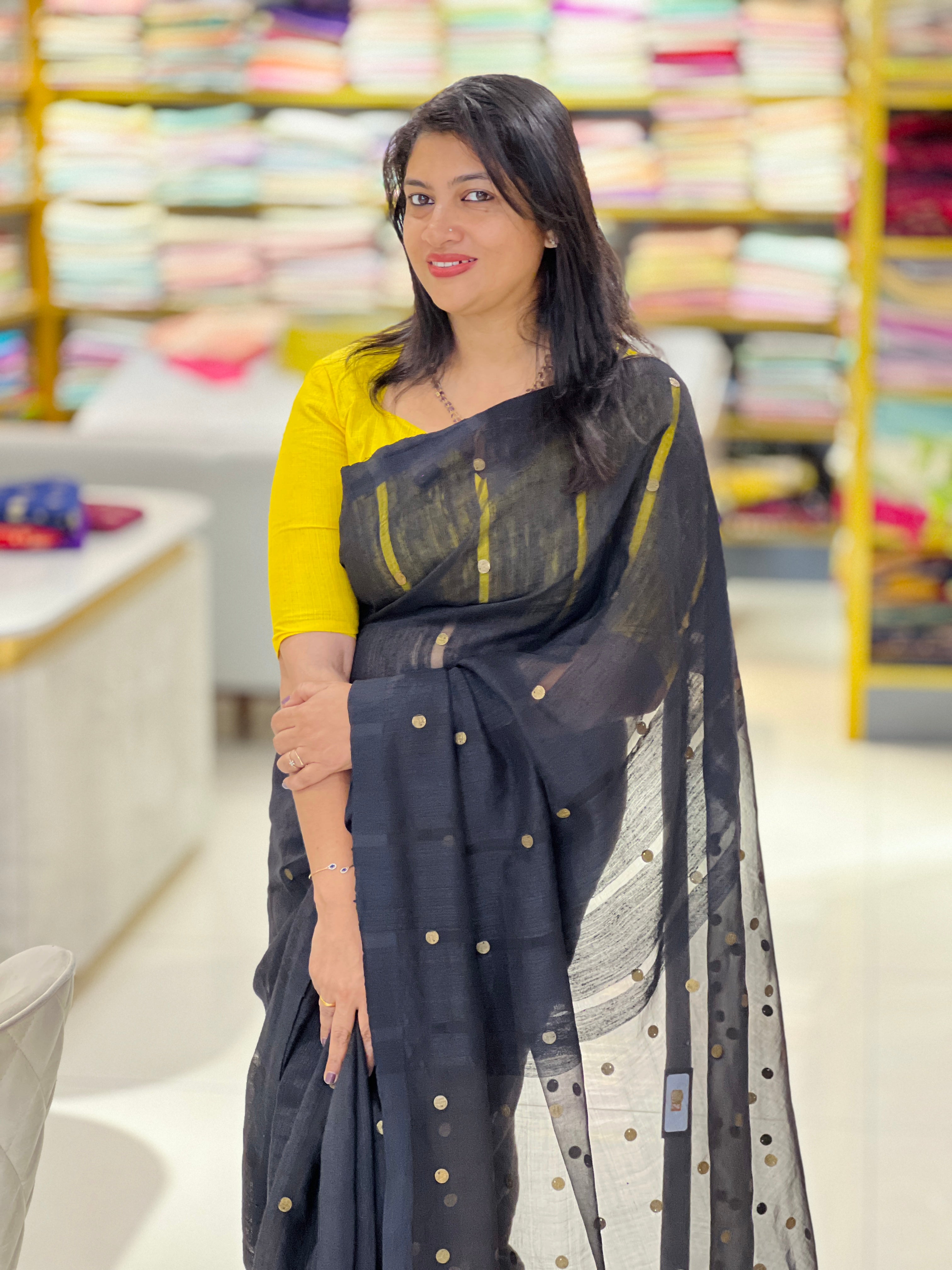 Coin Weaved Pure Tussar Matka Silk Saree | RGD1061