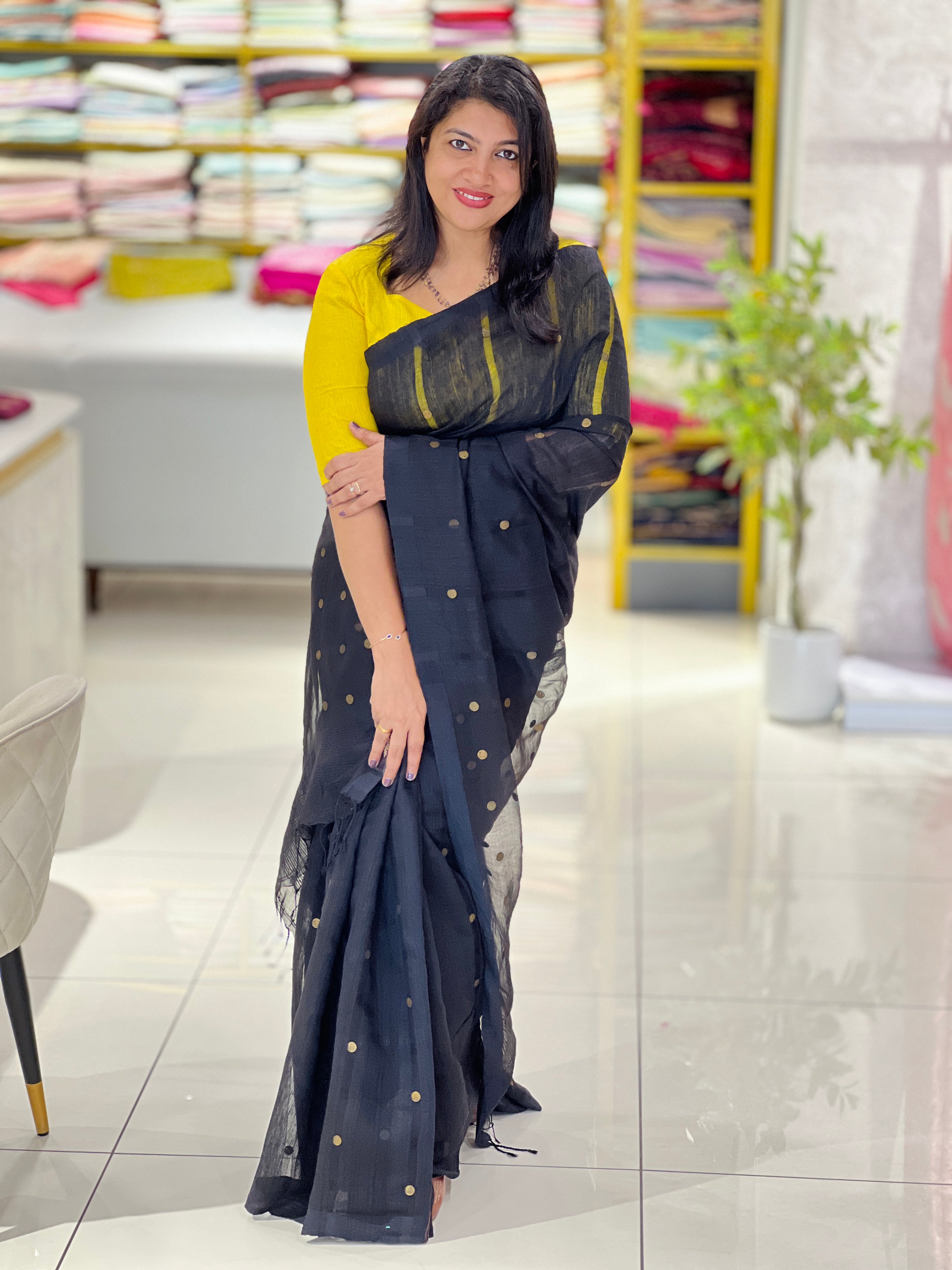 Coin Weaved Pure Tussar Matka Silk Saree | RGD1061