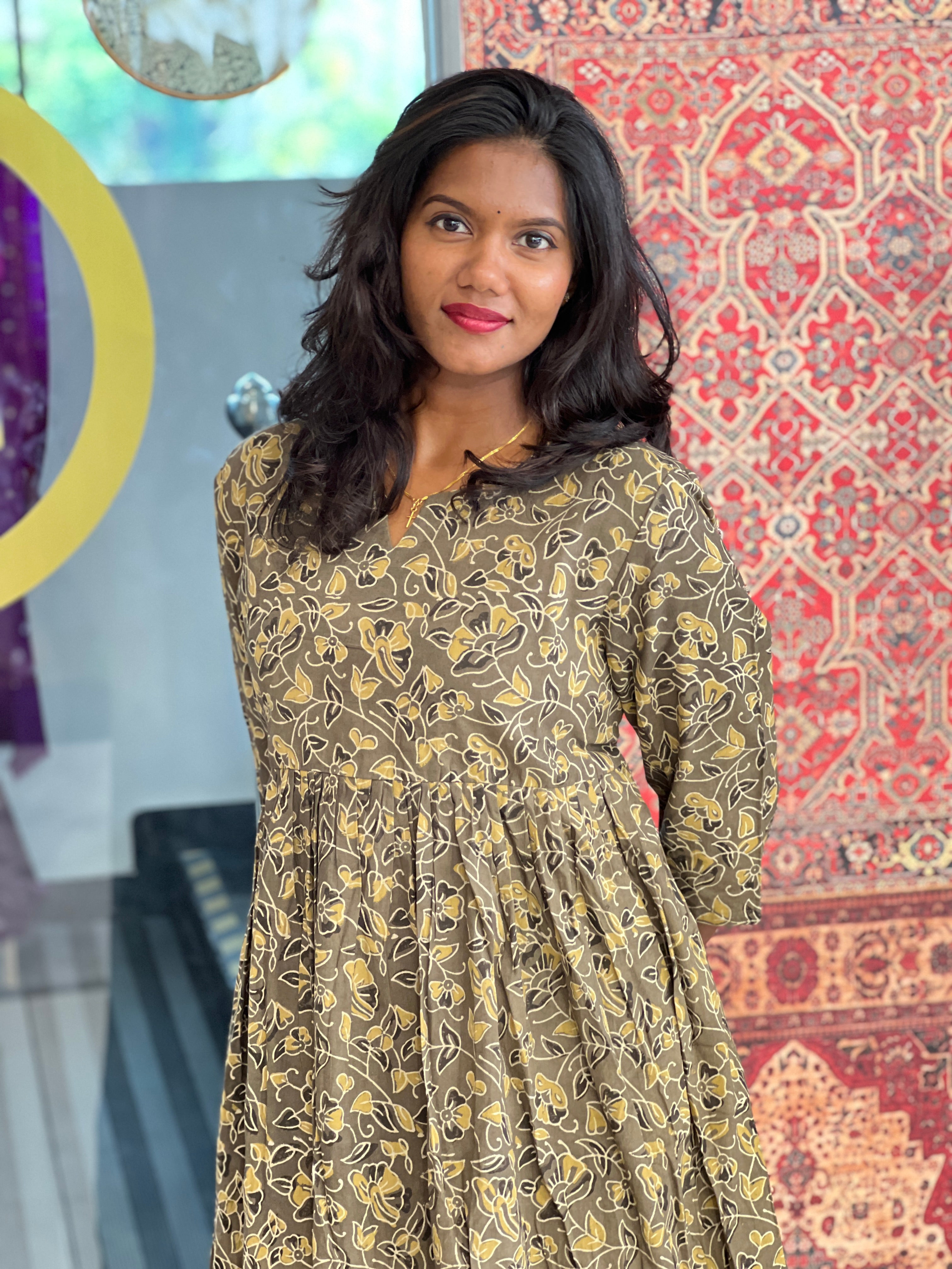 Floral Printed Cotton Kurta Set | DNT1199