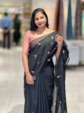 Floral Embroidery Pattern Silky Kota Saree | NHH437