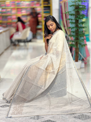 Point Embroidered Supernet Kota Saree | VNC159