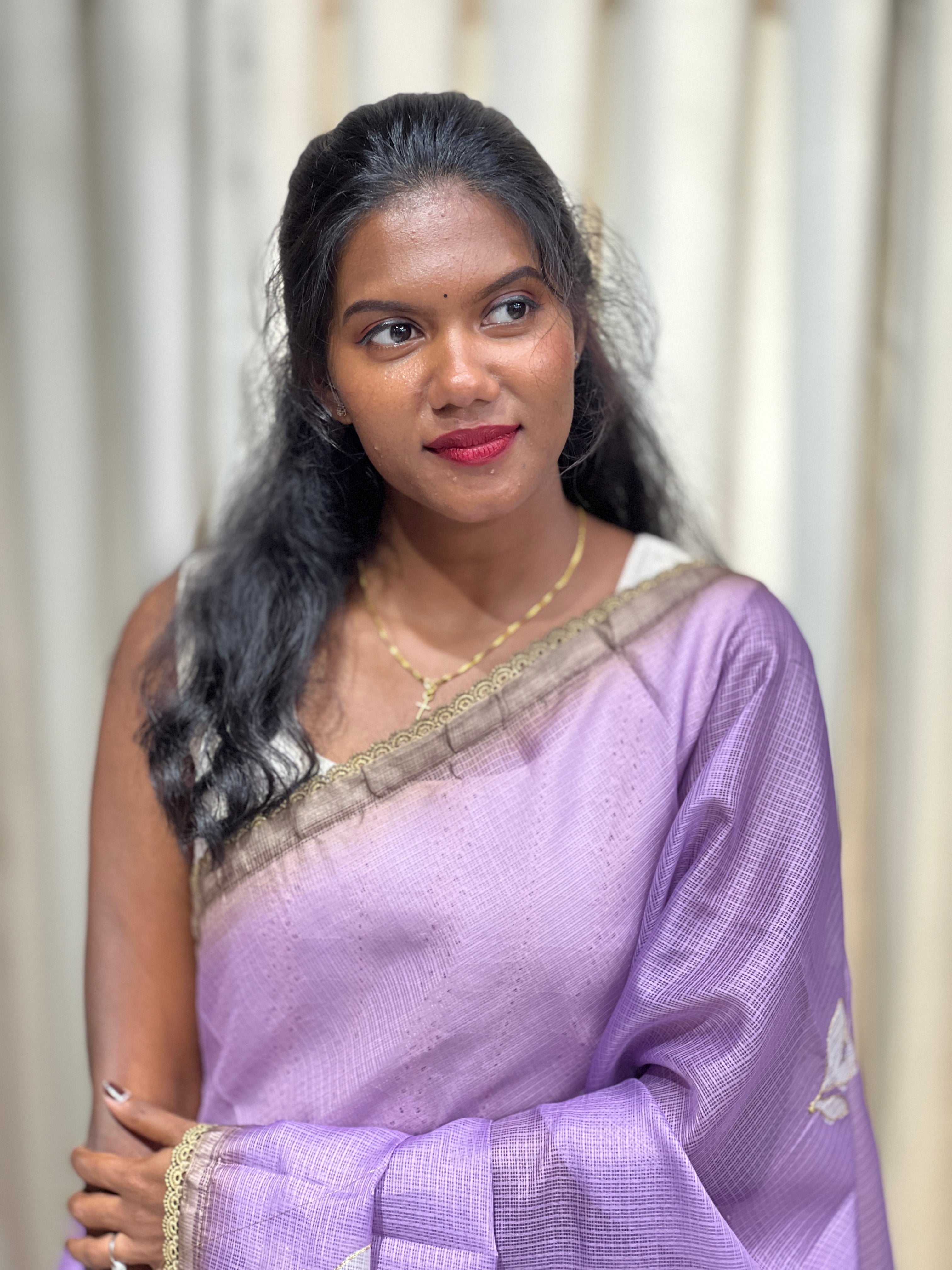 Floral Printed Kota Saree | HT374