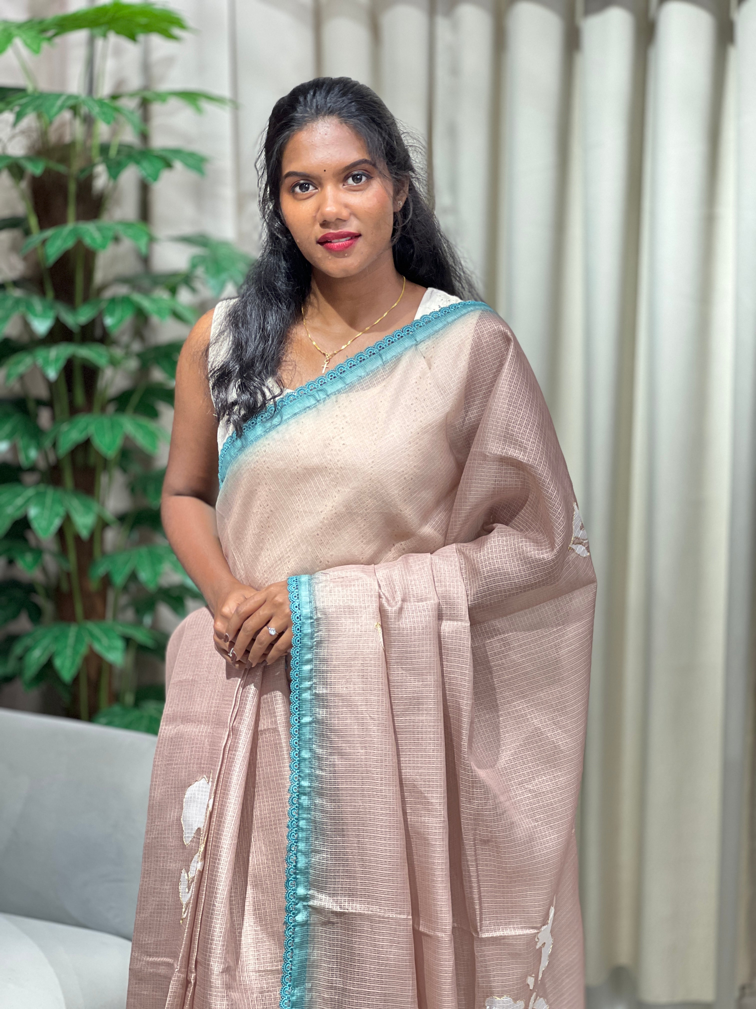 Floral Printed Kota Saree | HT373