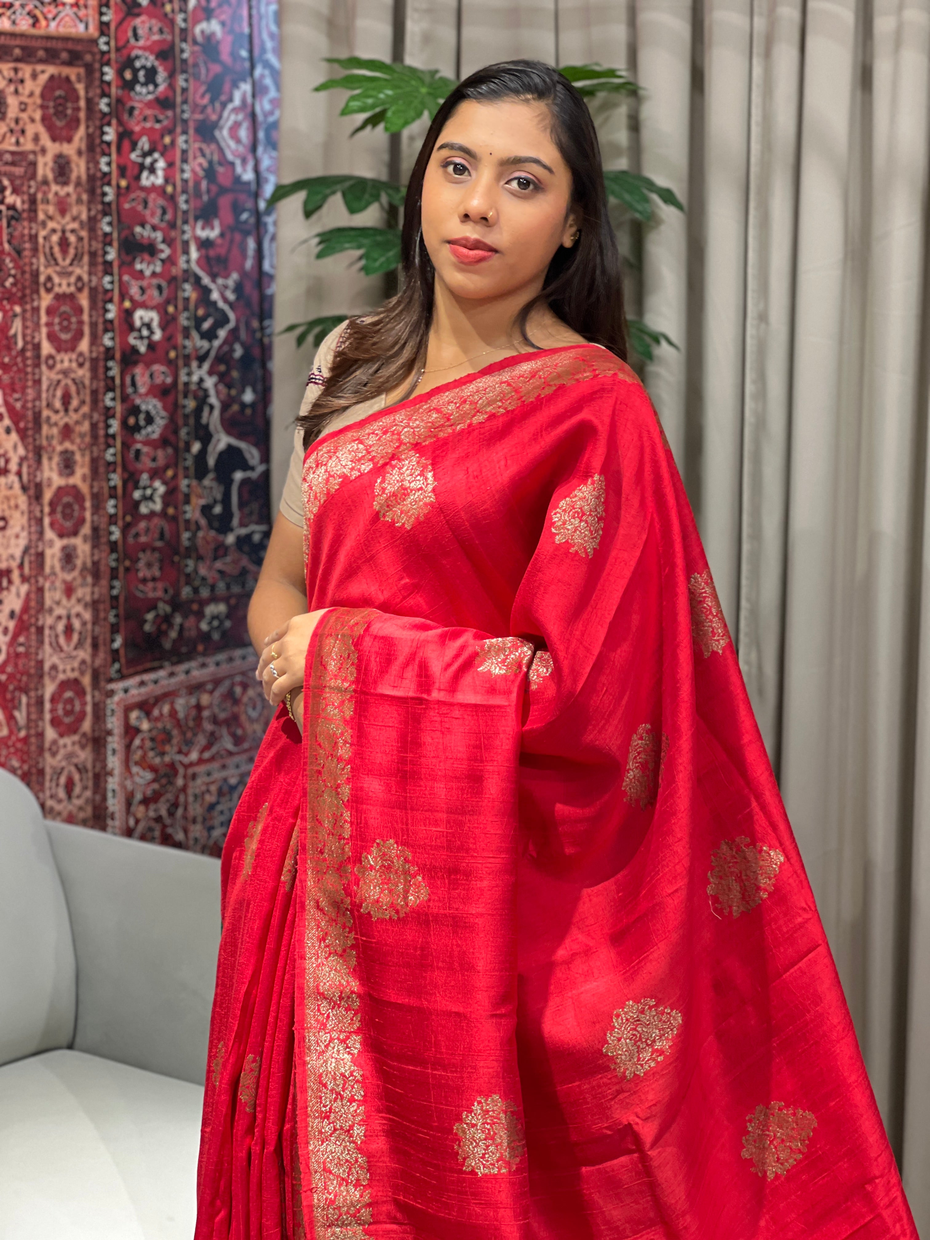 Banarasi Woven Raw Silk Saree | YNG736