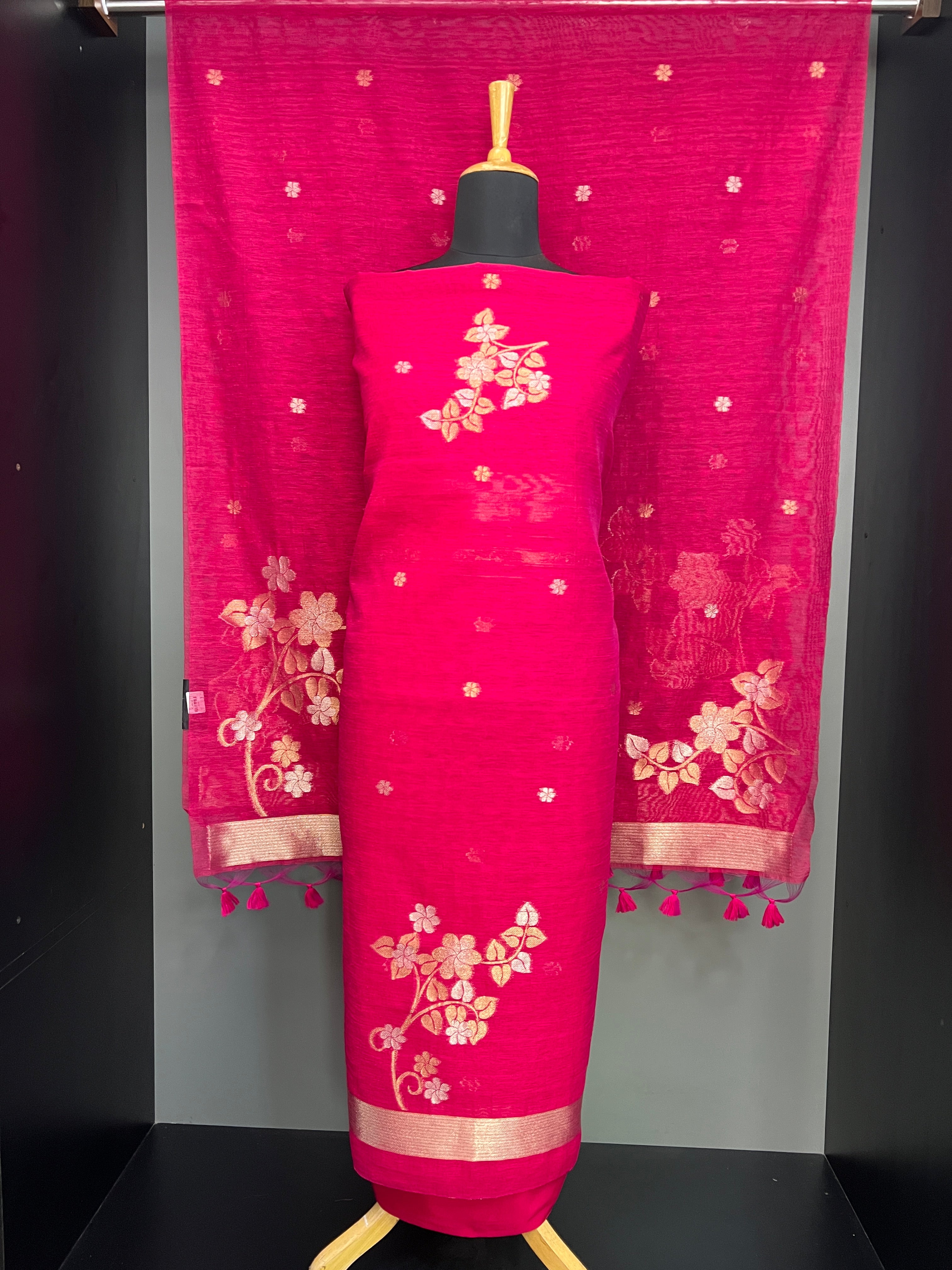 Jamdani Woven Semi Linen Salwar Set | LV505