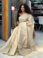 Check Weaving Pattern  Desi Tussar Saree | PD901