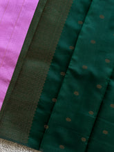 Traditional Zari Woven Stripe Patterned Semi Silk Saree | SRK107