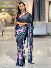 Floral Digital Printed Satin Crepe Saree | SSN182