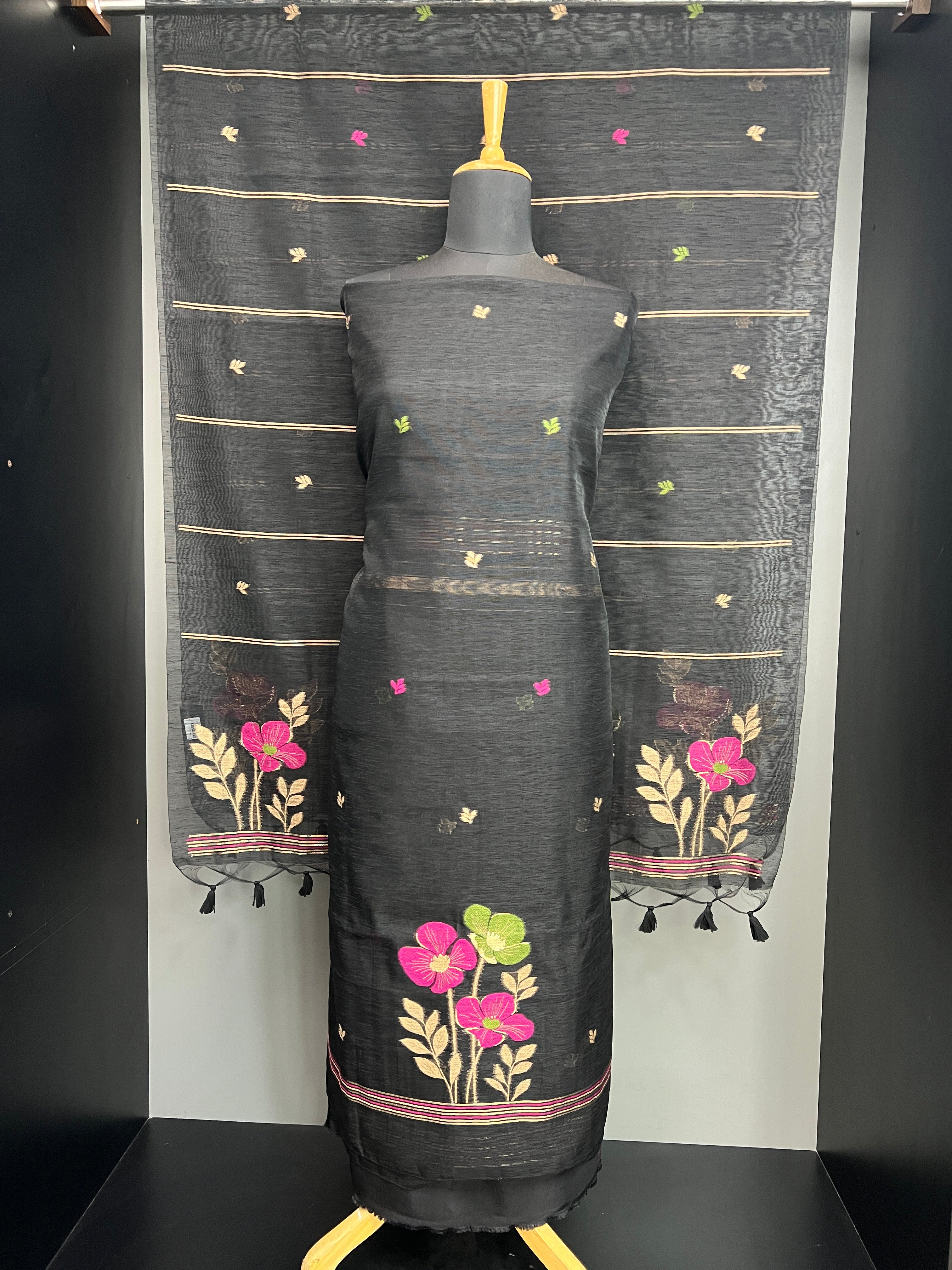 Jamdani Weaved Semi Linen Salwar Set | LV495