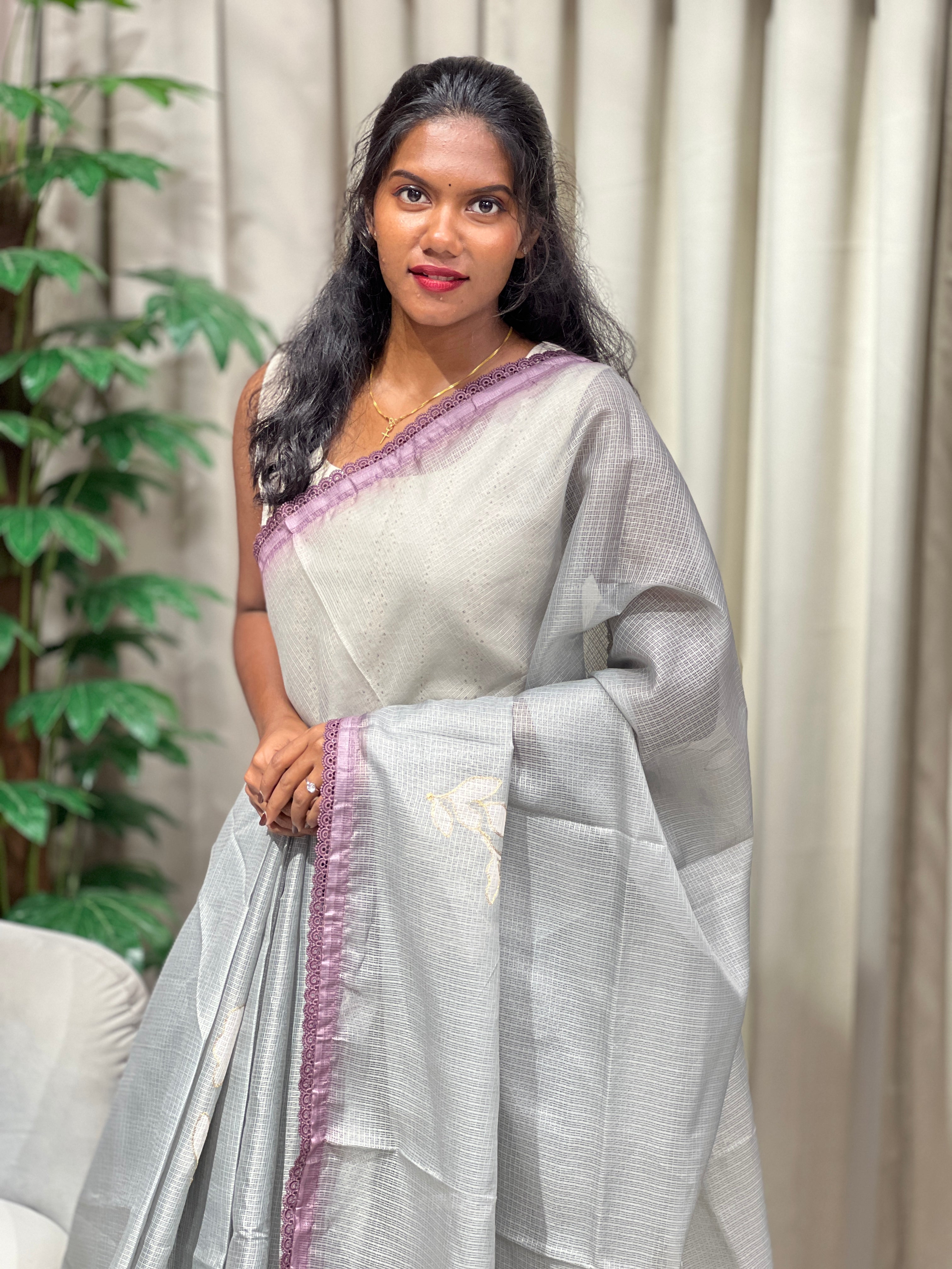 Floral Printed Kota Saree | HT372