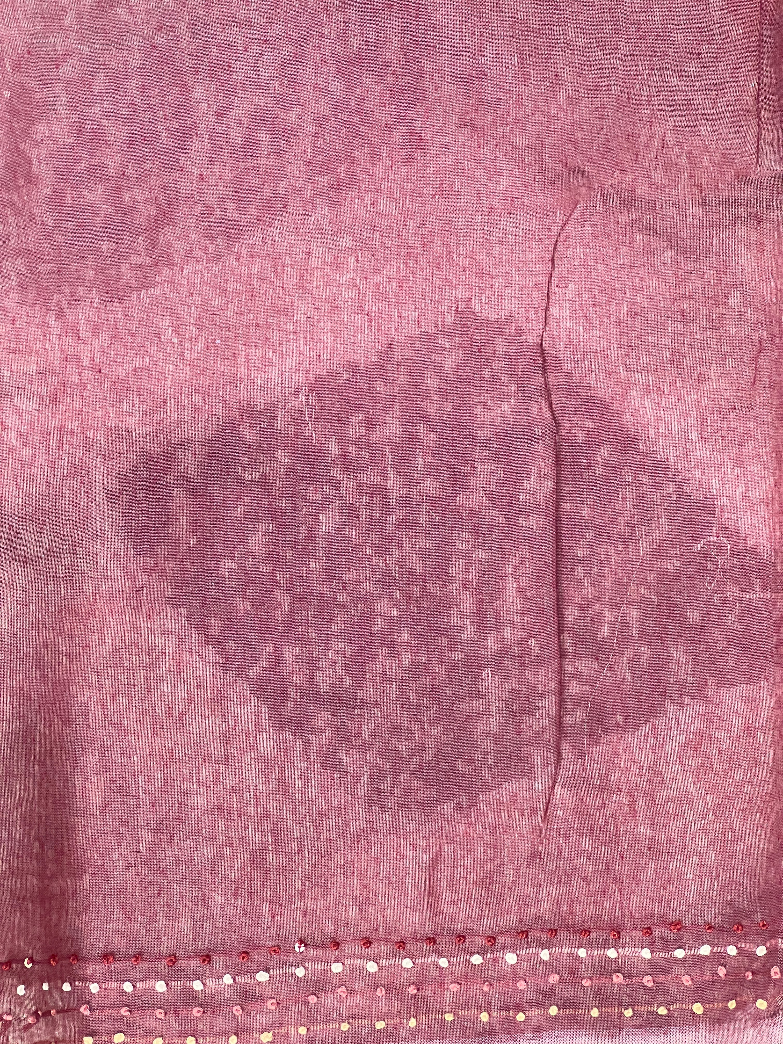 Floral Hand Embroidery Jamdani Saree | BLD1759