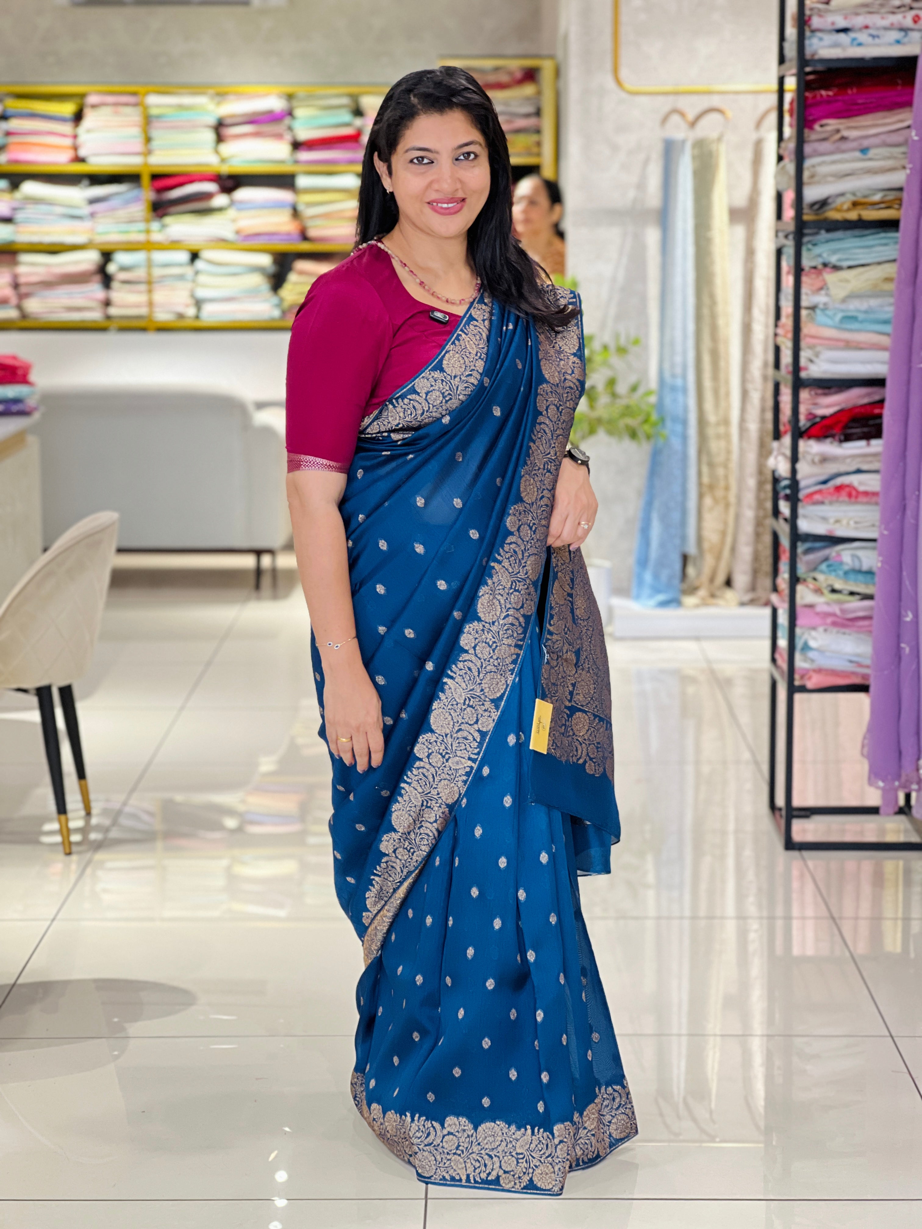 Banarasi Weaving Patterned Semi Tussar Saree | YNG1248