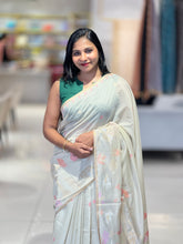 Jamdani Weaved Chanderi Finish Saree | SSN229
