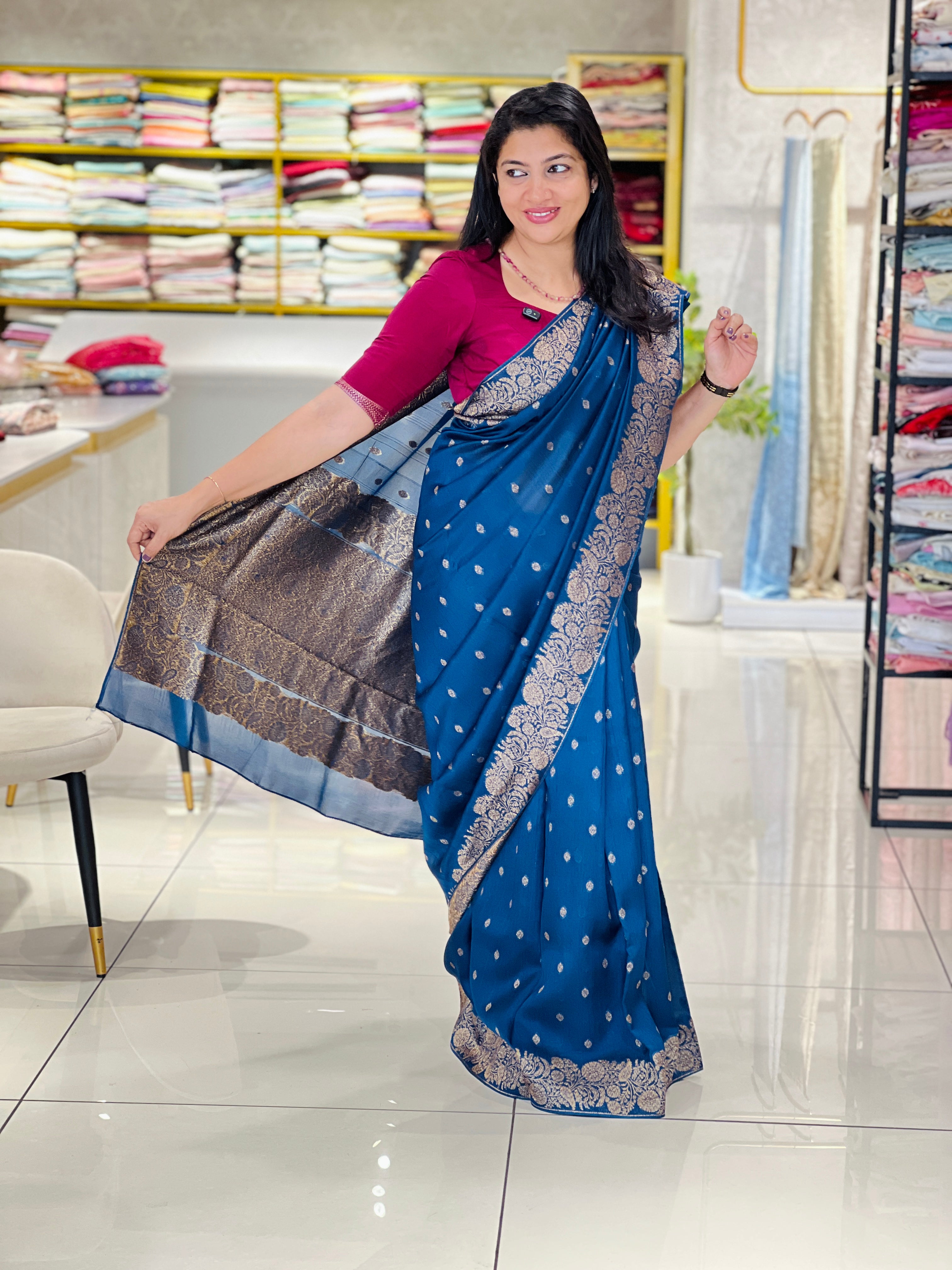 Banarasi Weaving Patterned Semi Tussar Saree | YNG1248