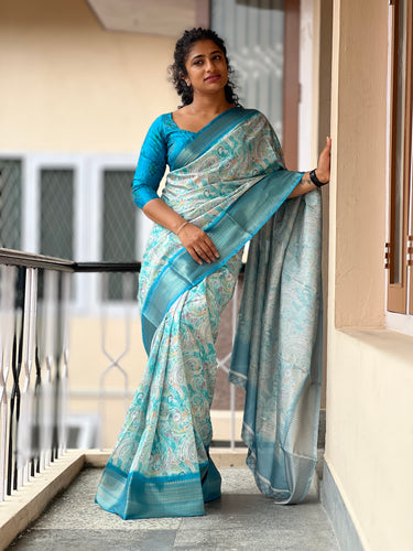 Digital Print Design Modal Finish Chanderi Saree | SHF167