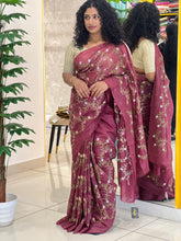 Floral Embroidery Detailed Silky Kota Saree | NHH472