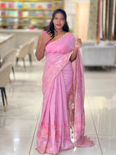 Jamdani Weaved Chanderi Finish Saree | SSN228