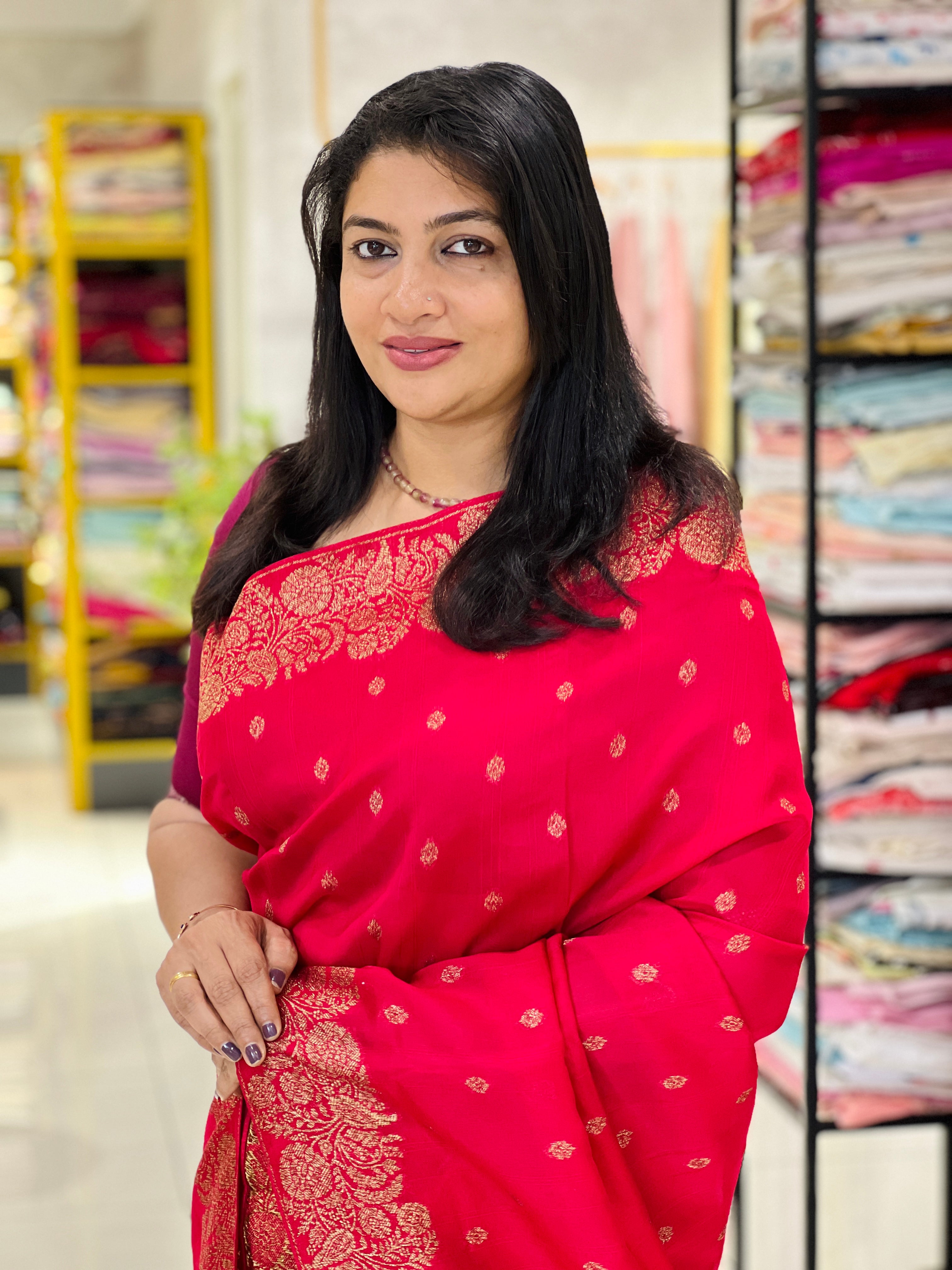 Banarasi Weaving Patterned Semi Tussar Saree | YNG1247