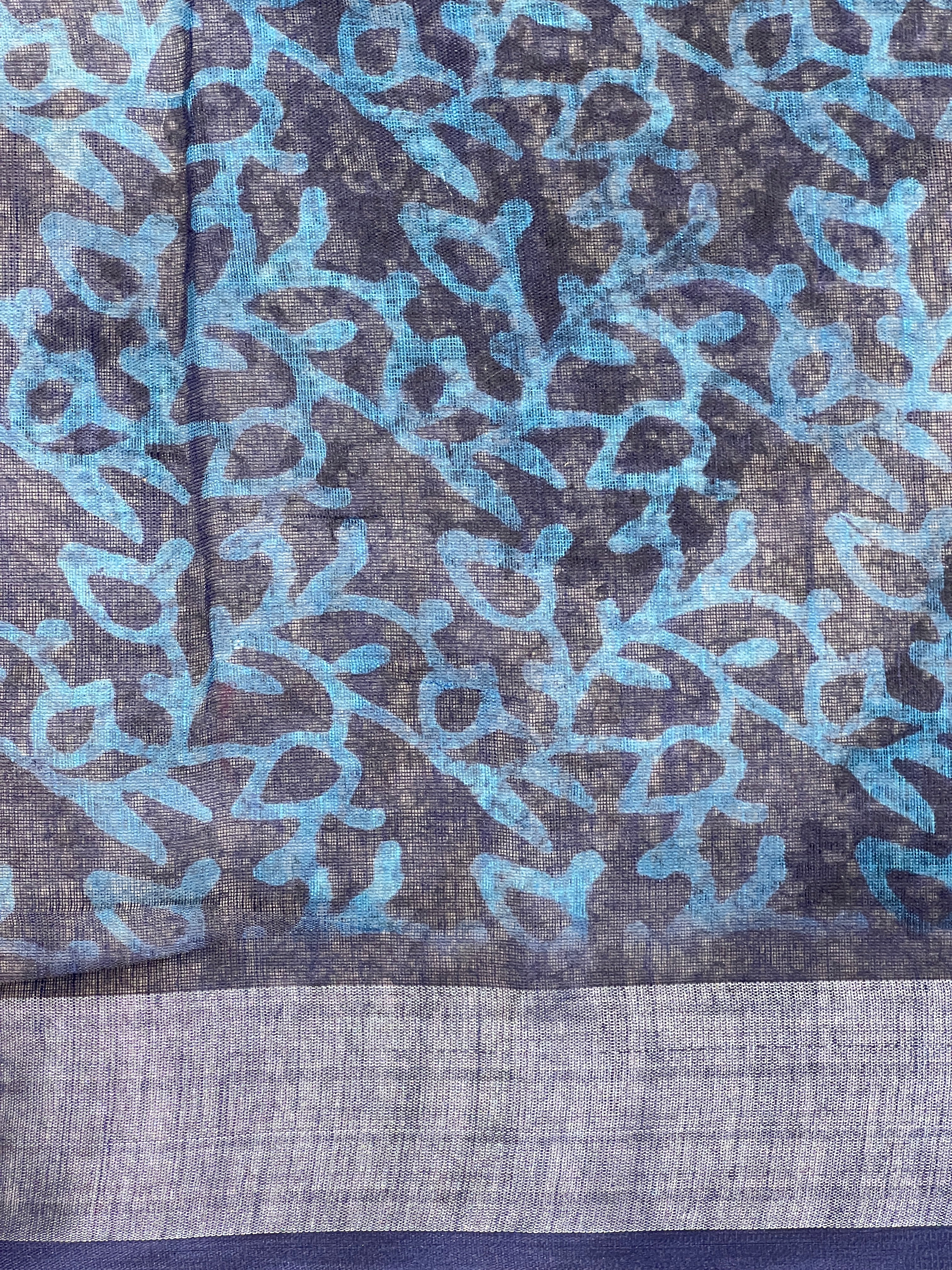 Digital Printed Linen Finish Saree | BLD1867