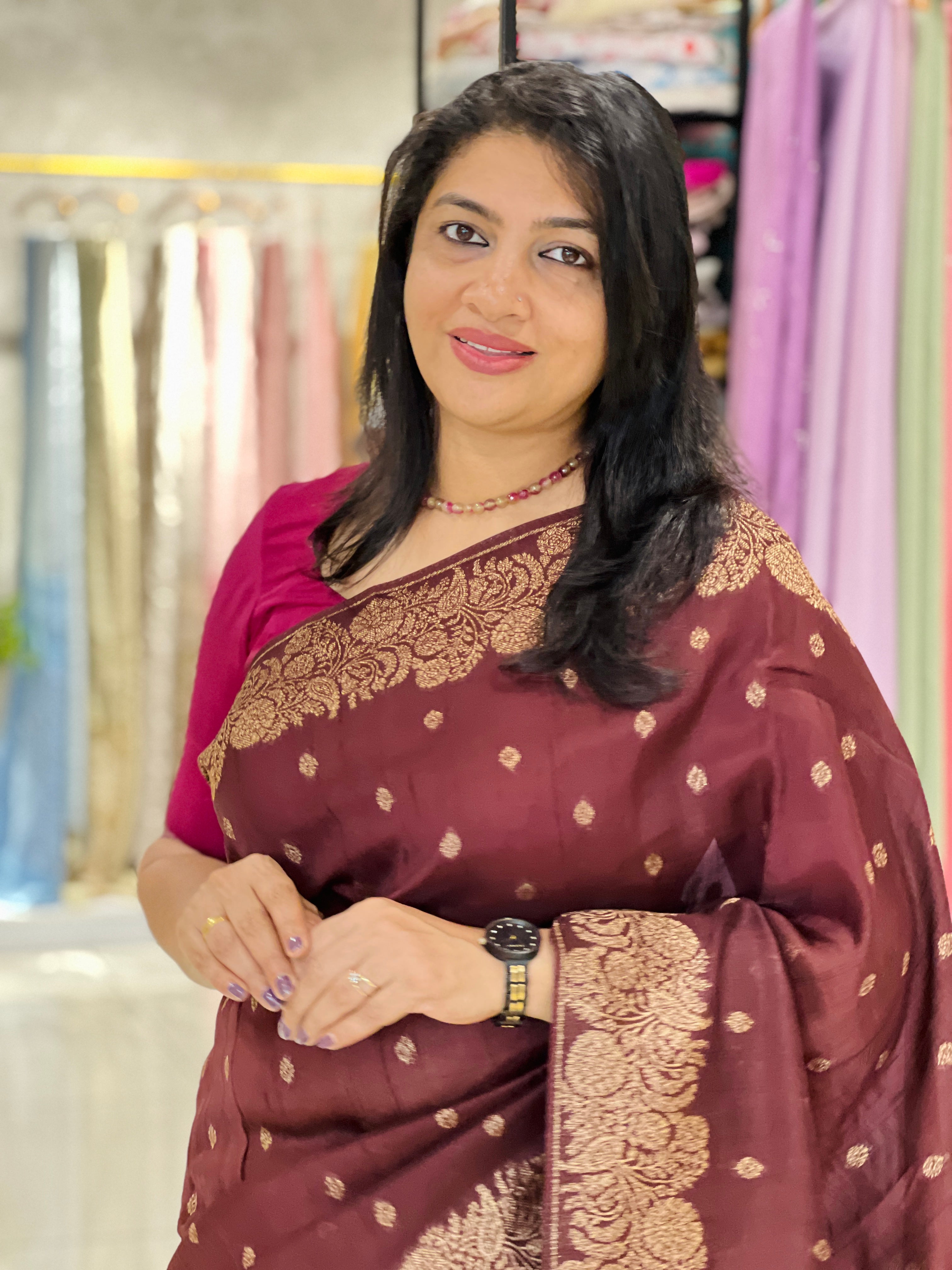 Banarasi Weaving Patterned Semi Tussar Saree | YNG1249