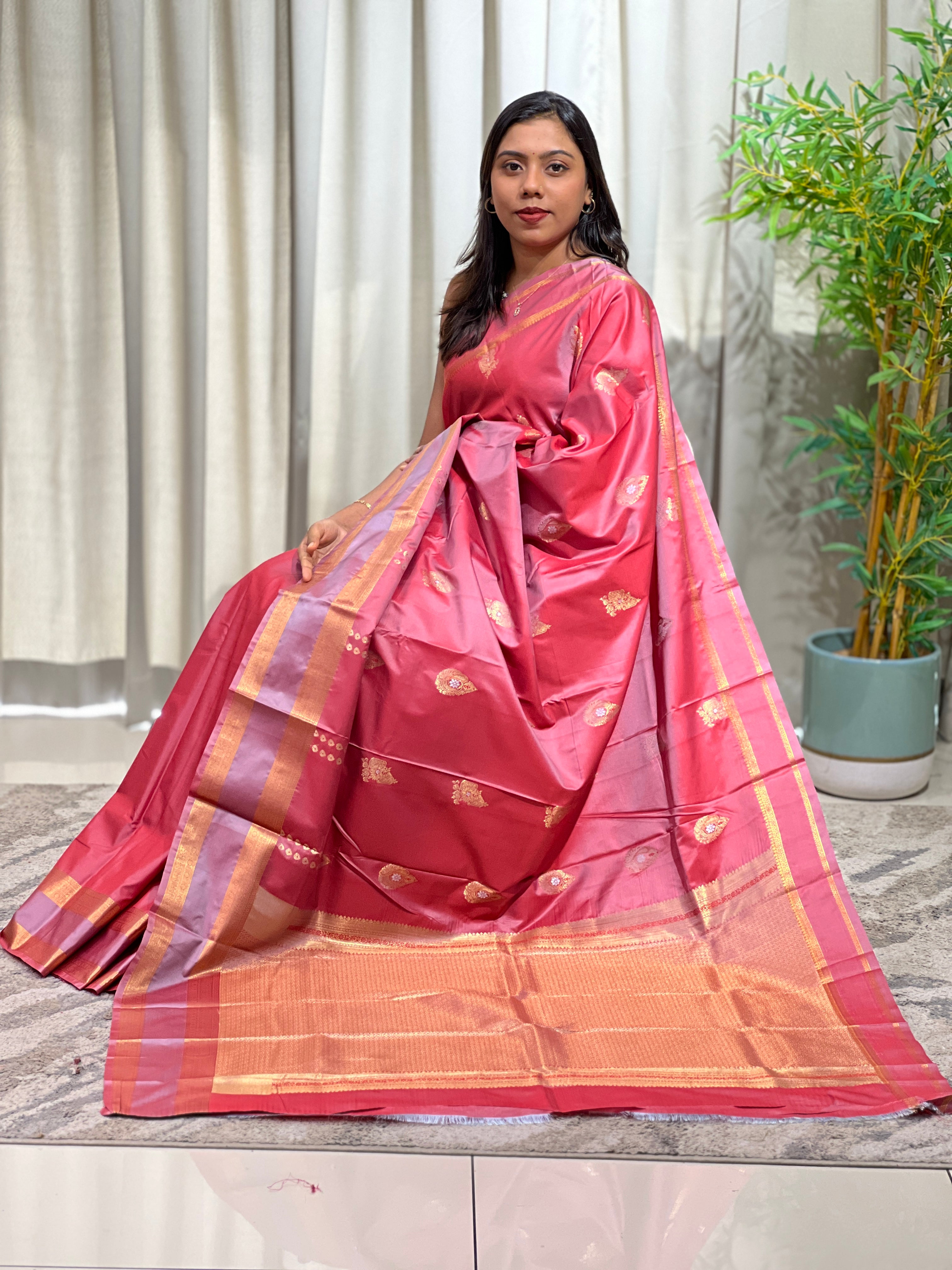 Rettapet Pattern Semi Silk Saree | GAS129