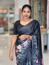 Floral Digital Printed Satin Crepe Saree | SSN182